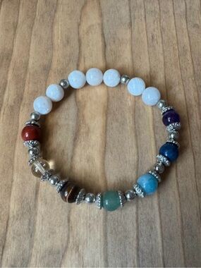 Chakra Gemstone Bracelet | Multi-Stone Healing Bracelet | Evolve Mala